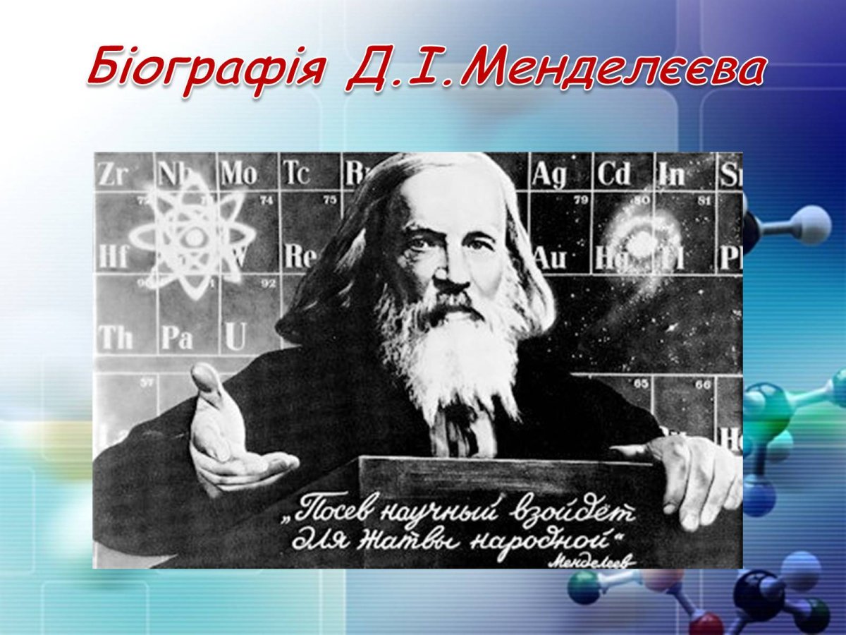 Дмитрий Иванович Менделеев (1634—1907)