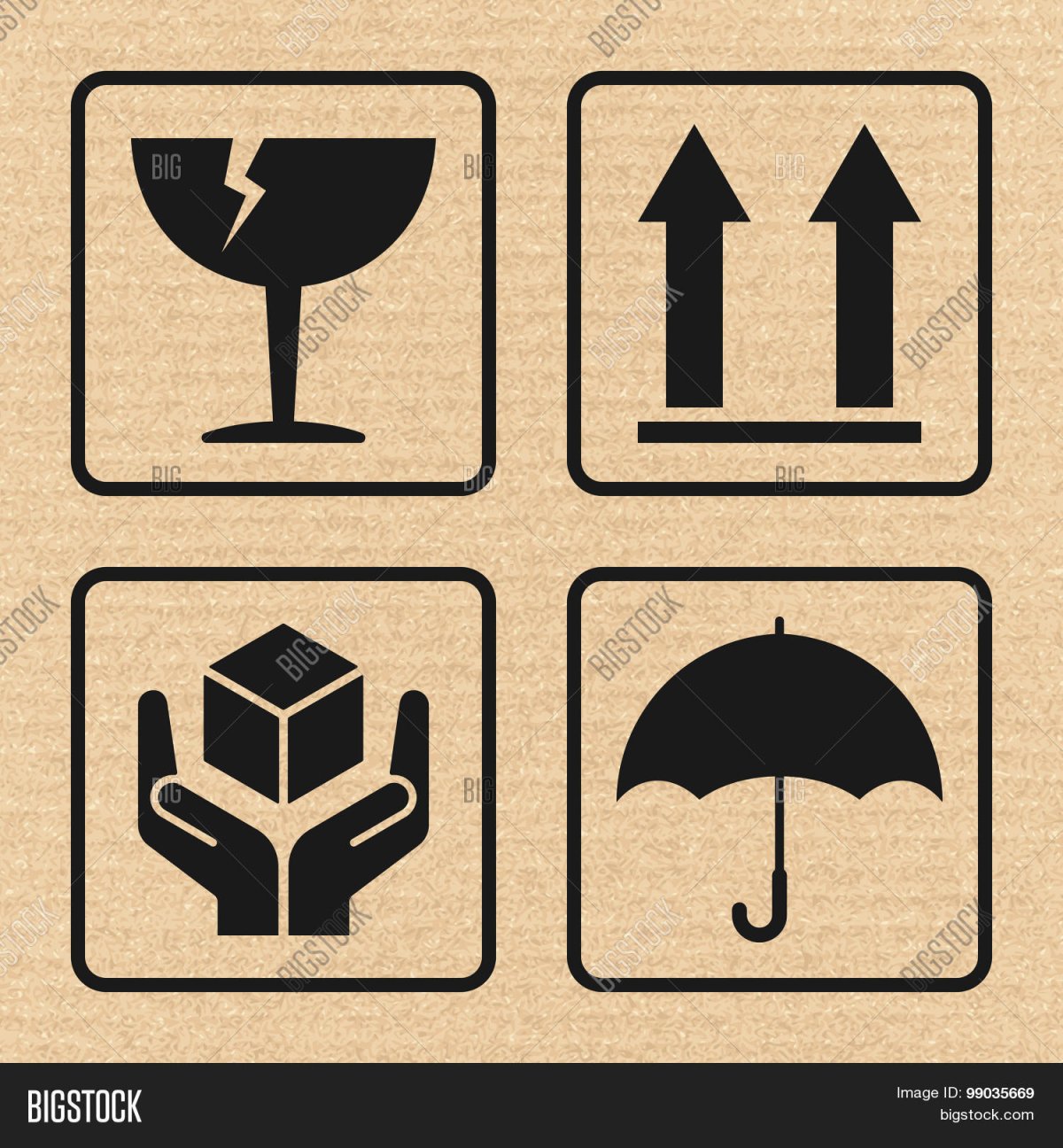 Таблички для отправки хрупкого груза