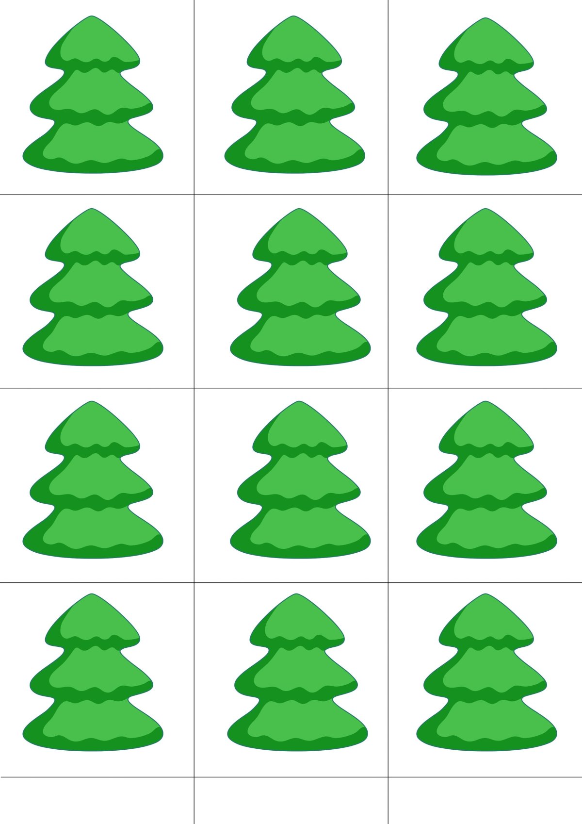 Елка зеленая для вырезания