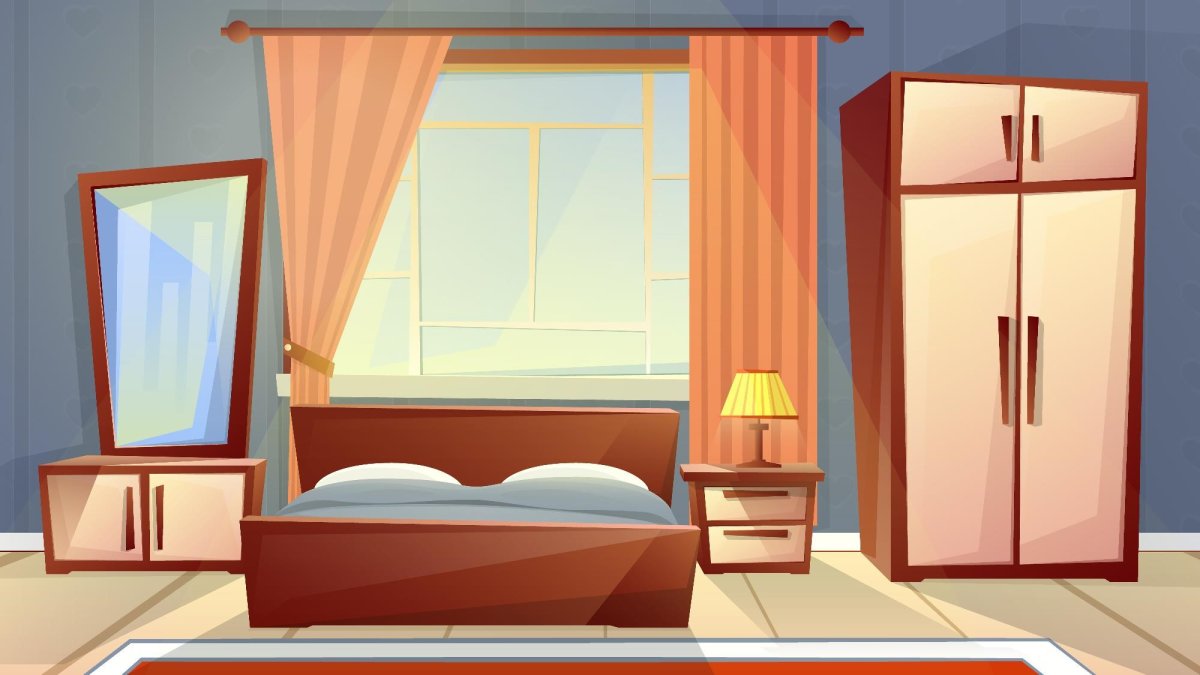 Спальня с мебелью мультяшная