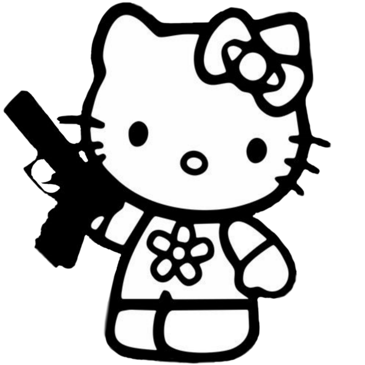 Хеллоу Китти тату эскиз