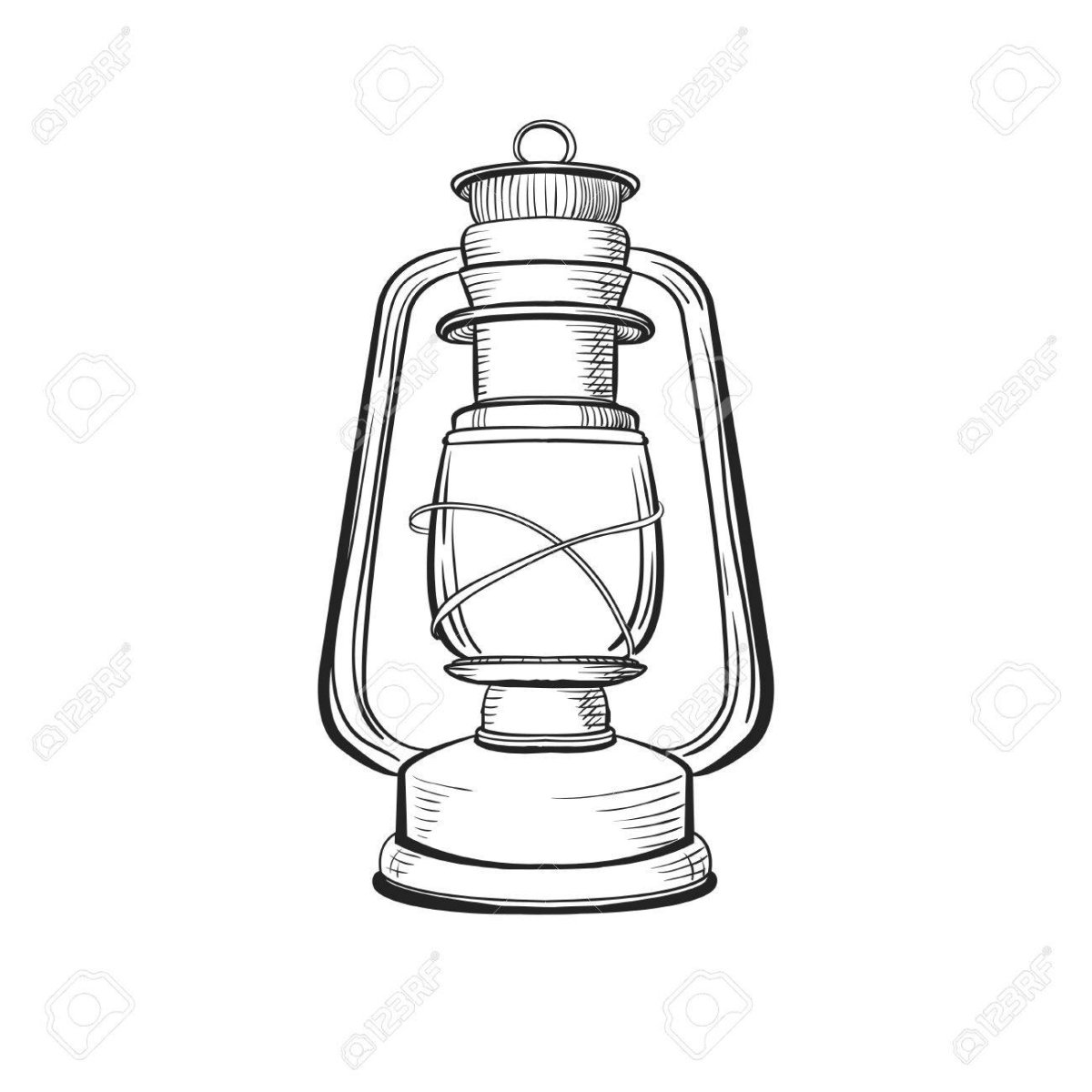 Керосиновая лампа эскиз