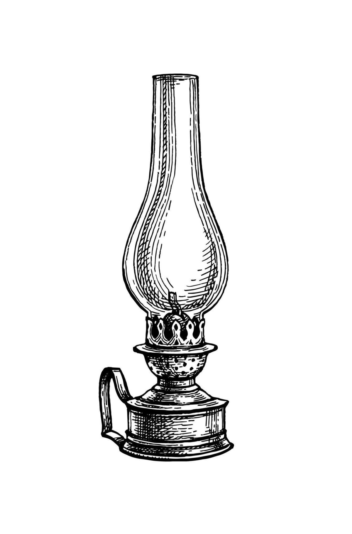 Керосиновая лампа вектор