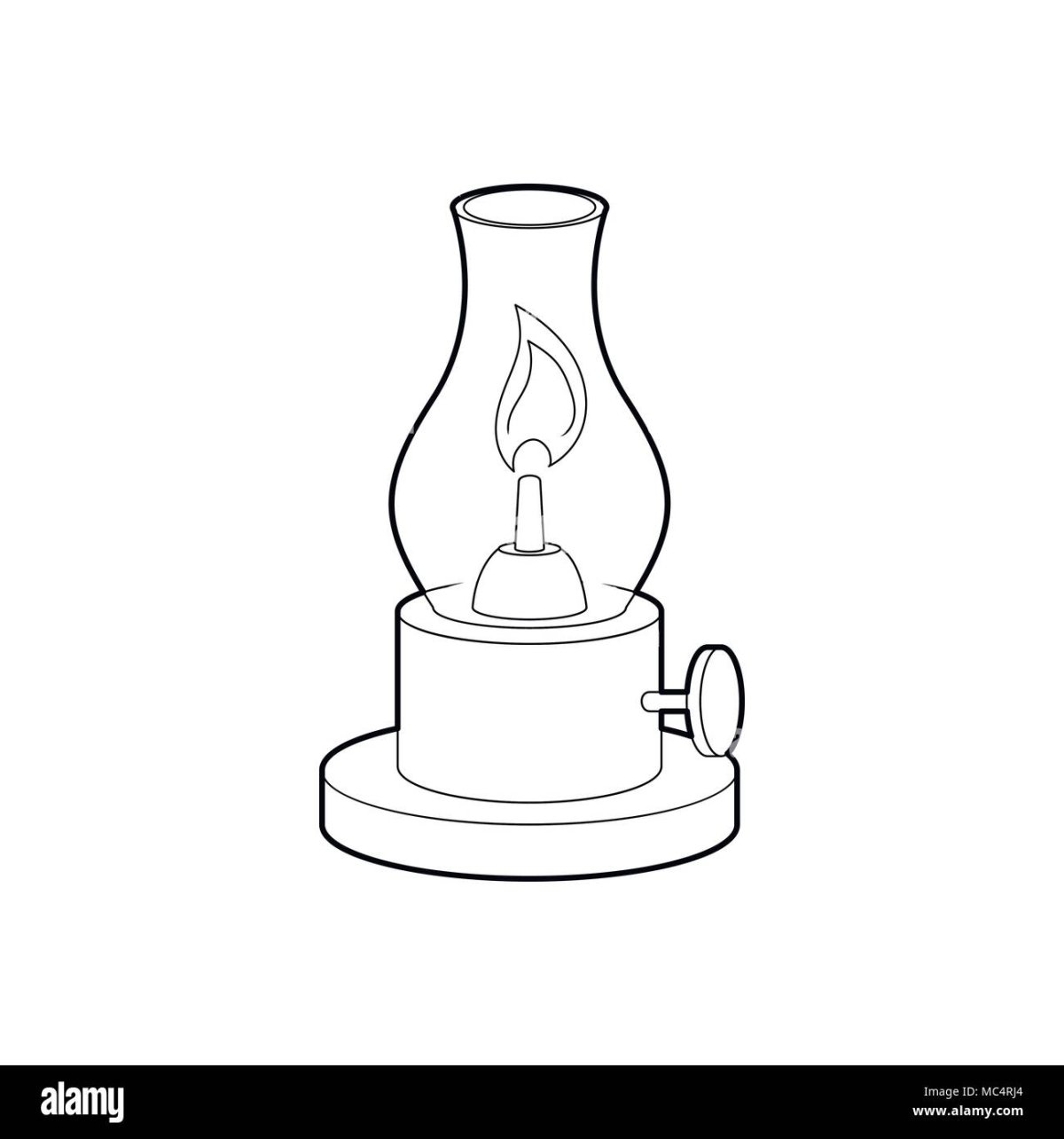 Керосиновая лампа карандашом