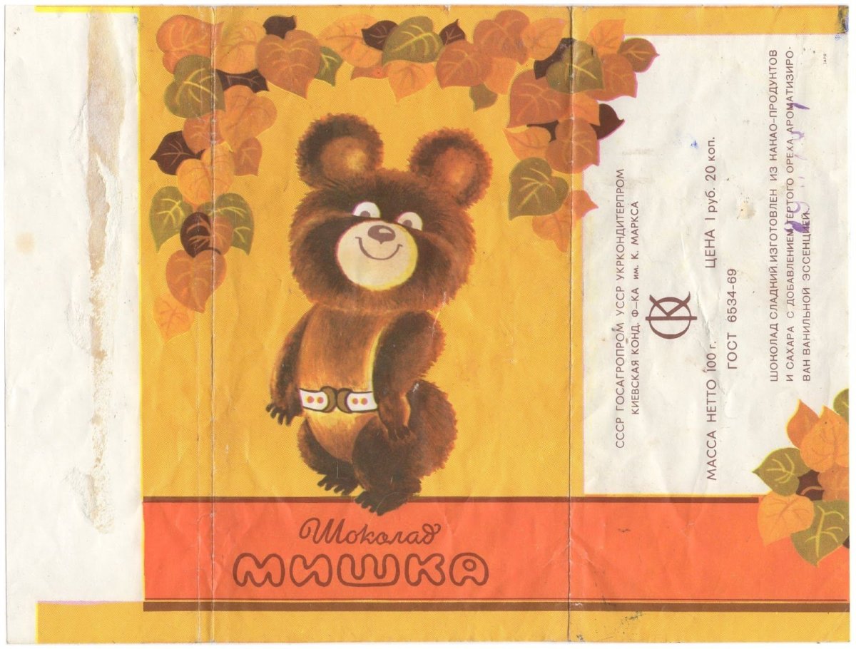 Советские обертки от шоколада