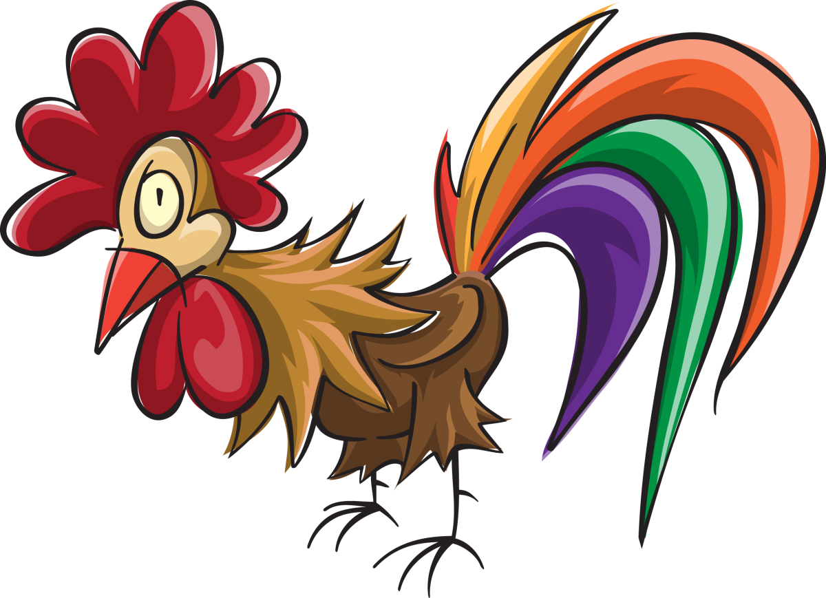 Петушок разноцветный детский