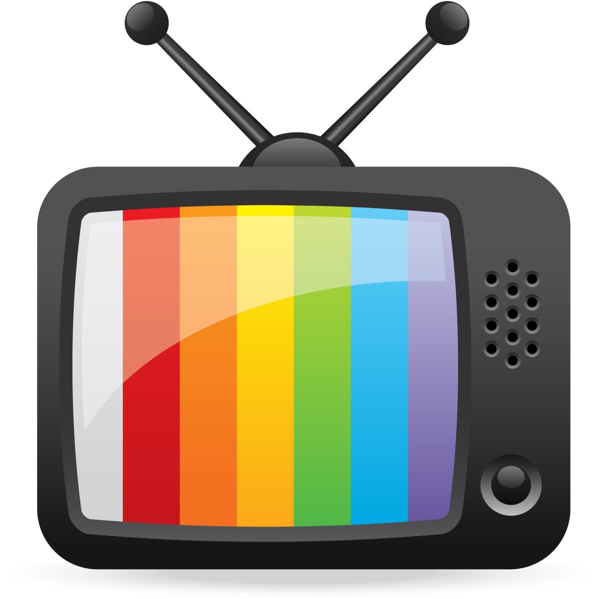 Старый телевизор с антенной