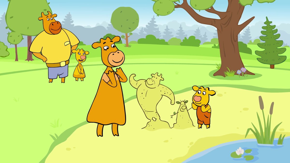 Оранжевая корова кораблик