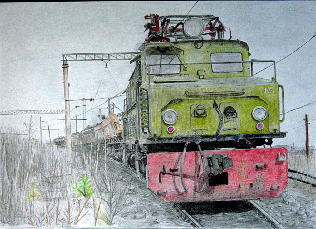 Поезд спереди