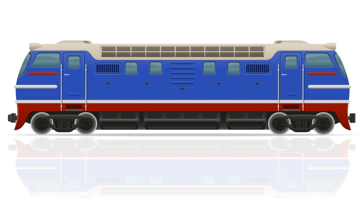 ЖД транспорт на белом фоне