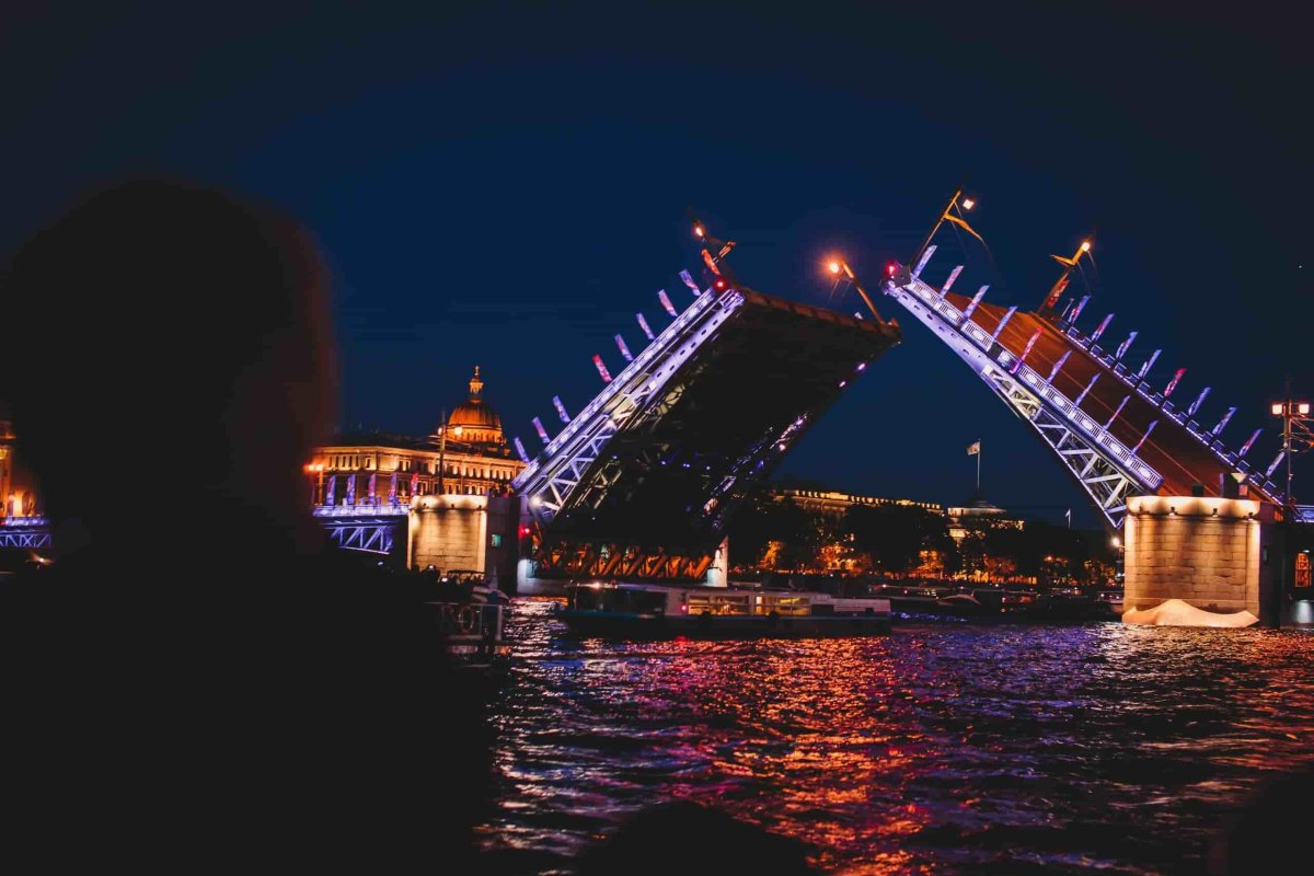 Разводные мосты в Санкт-Петербурге вектор