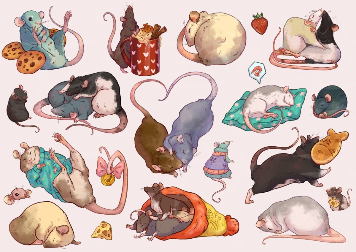 Крыса милый арт