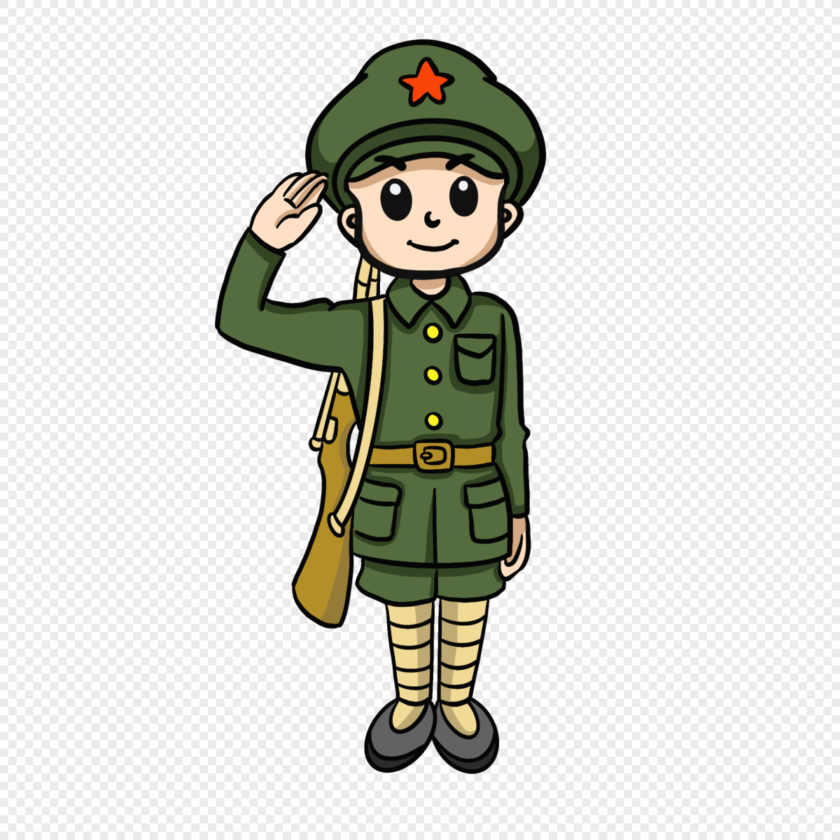 Женщина солдат мультяшная