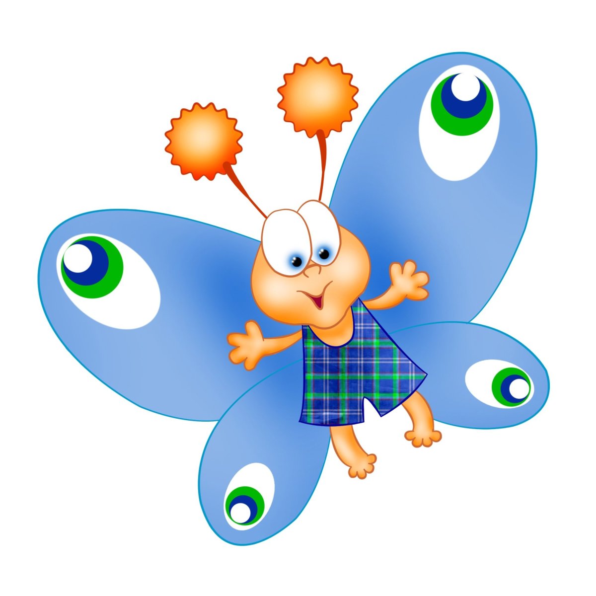 Бабочки мультяшные