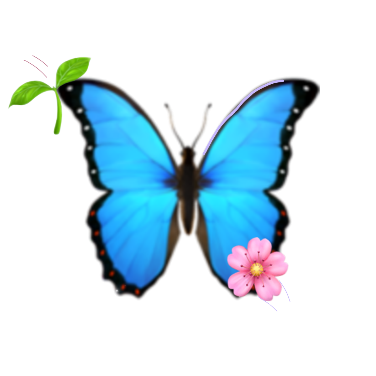 Красивые мультяшные бабочки