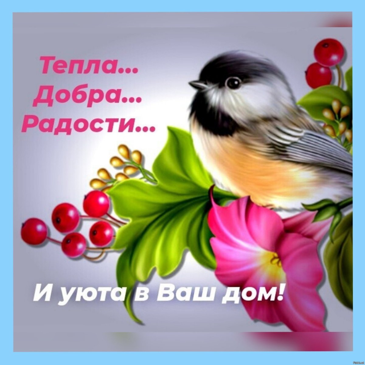 Весенние птицы на белом фоне