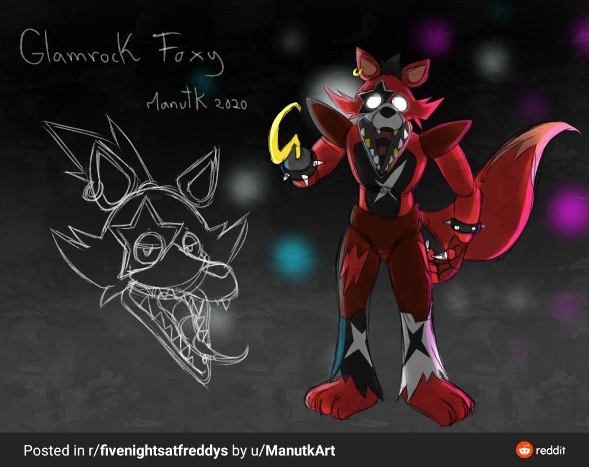 FNAF глэм рок Фокси