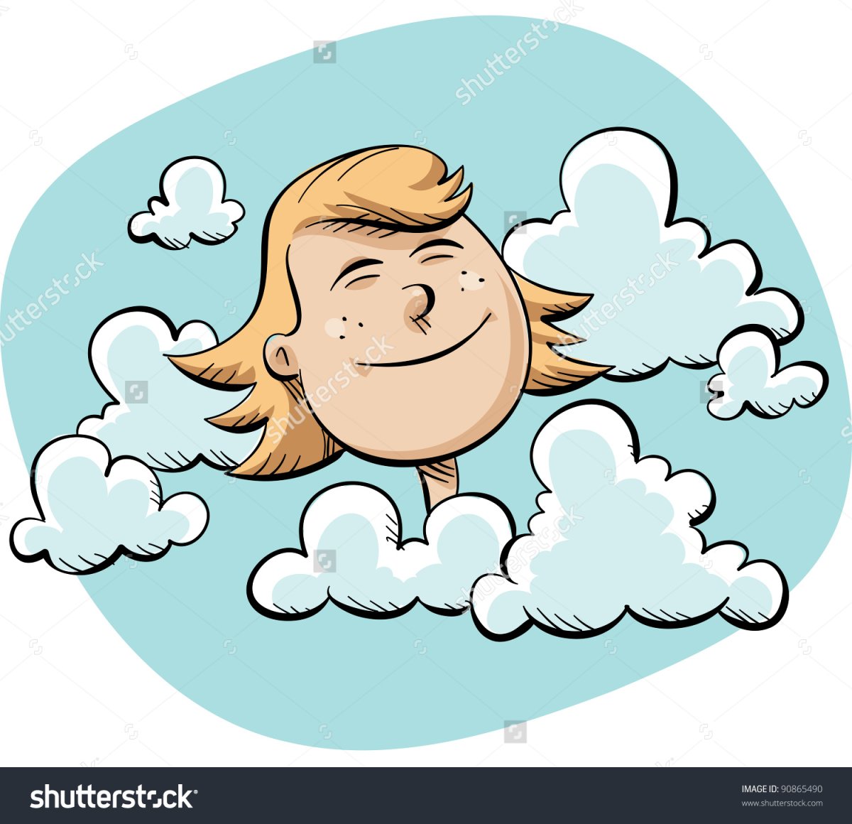 Человек витает в облаках