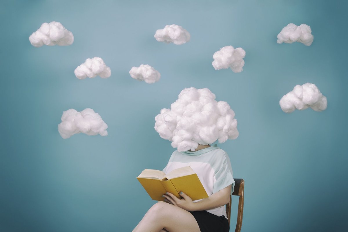 Человек с облачком мыслей