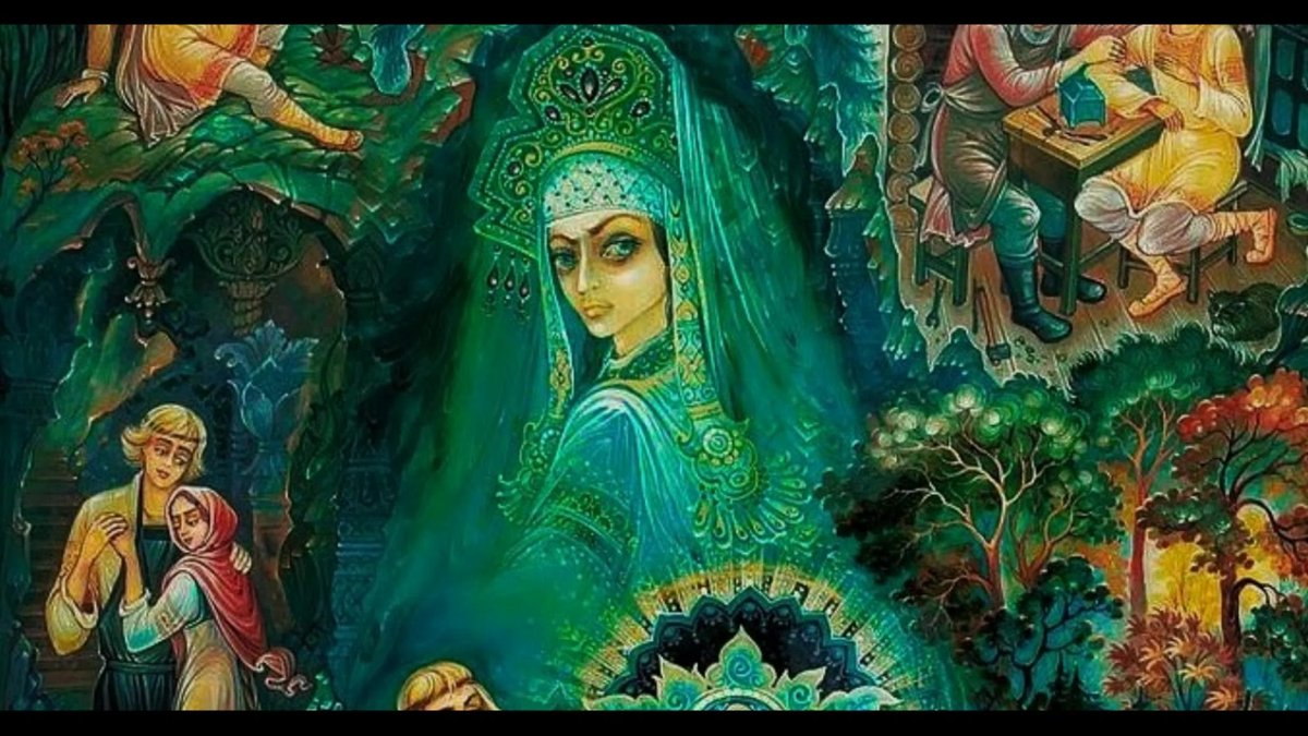 Малахитовая шкатулка Кочергин иллюстрации