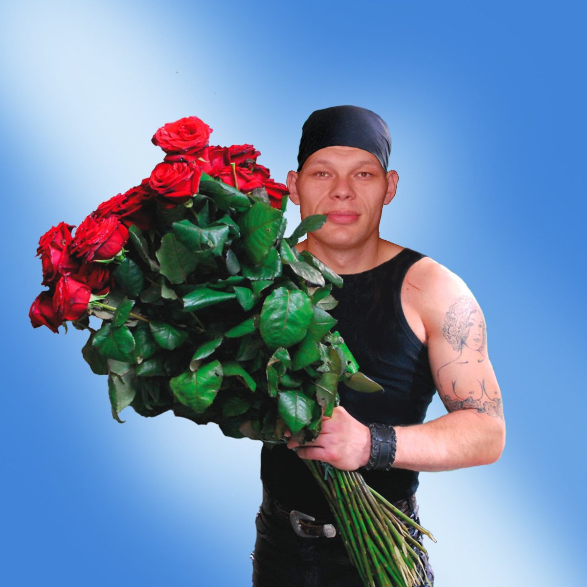 Ник Бейтман с розами