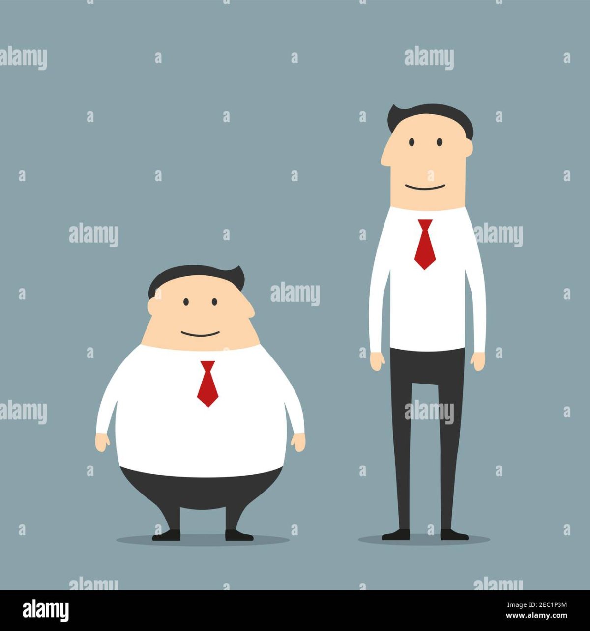 Худой и толстый человек мультяшный