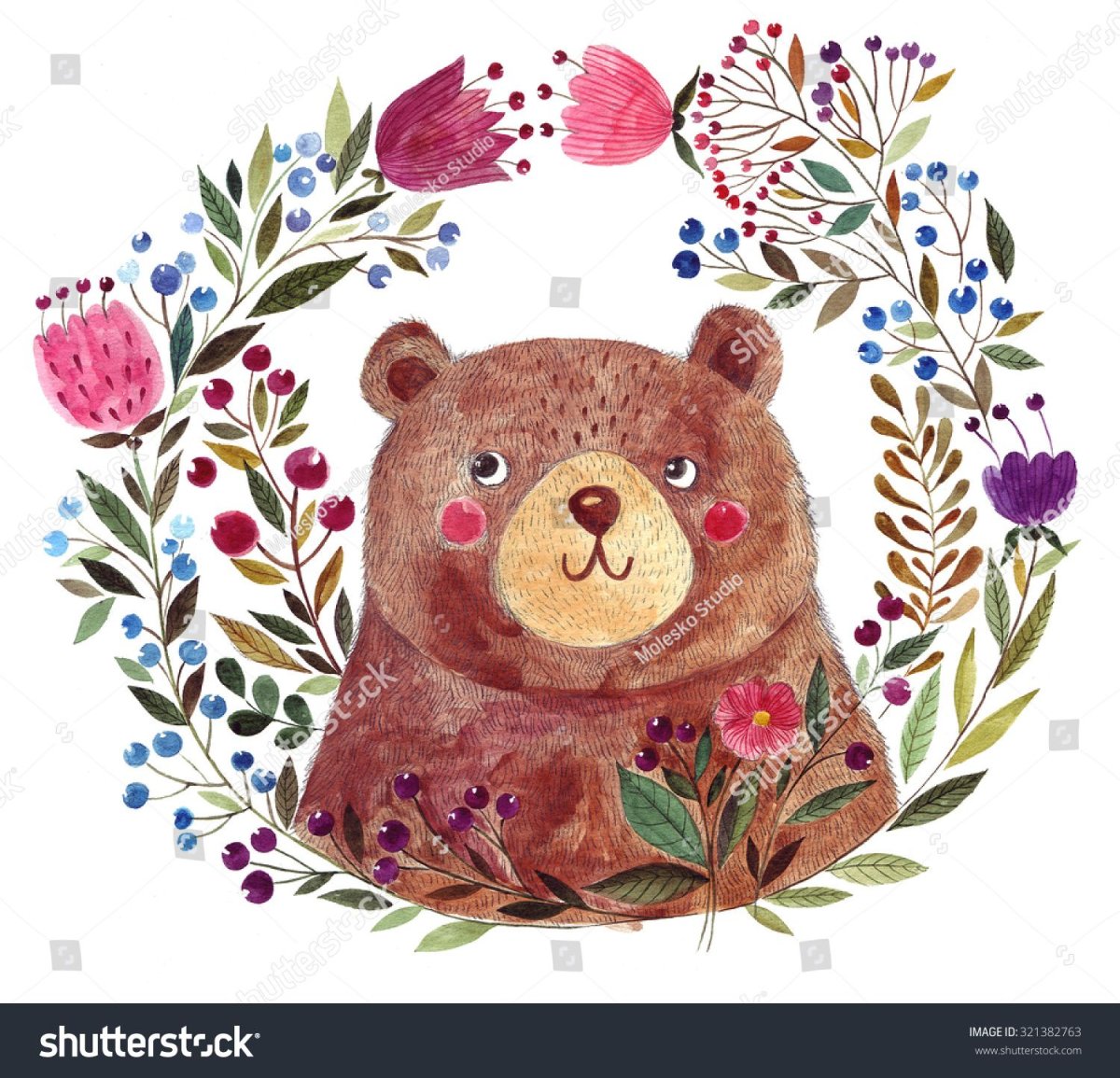 Белый Медвежонок мультяшный