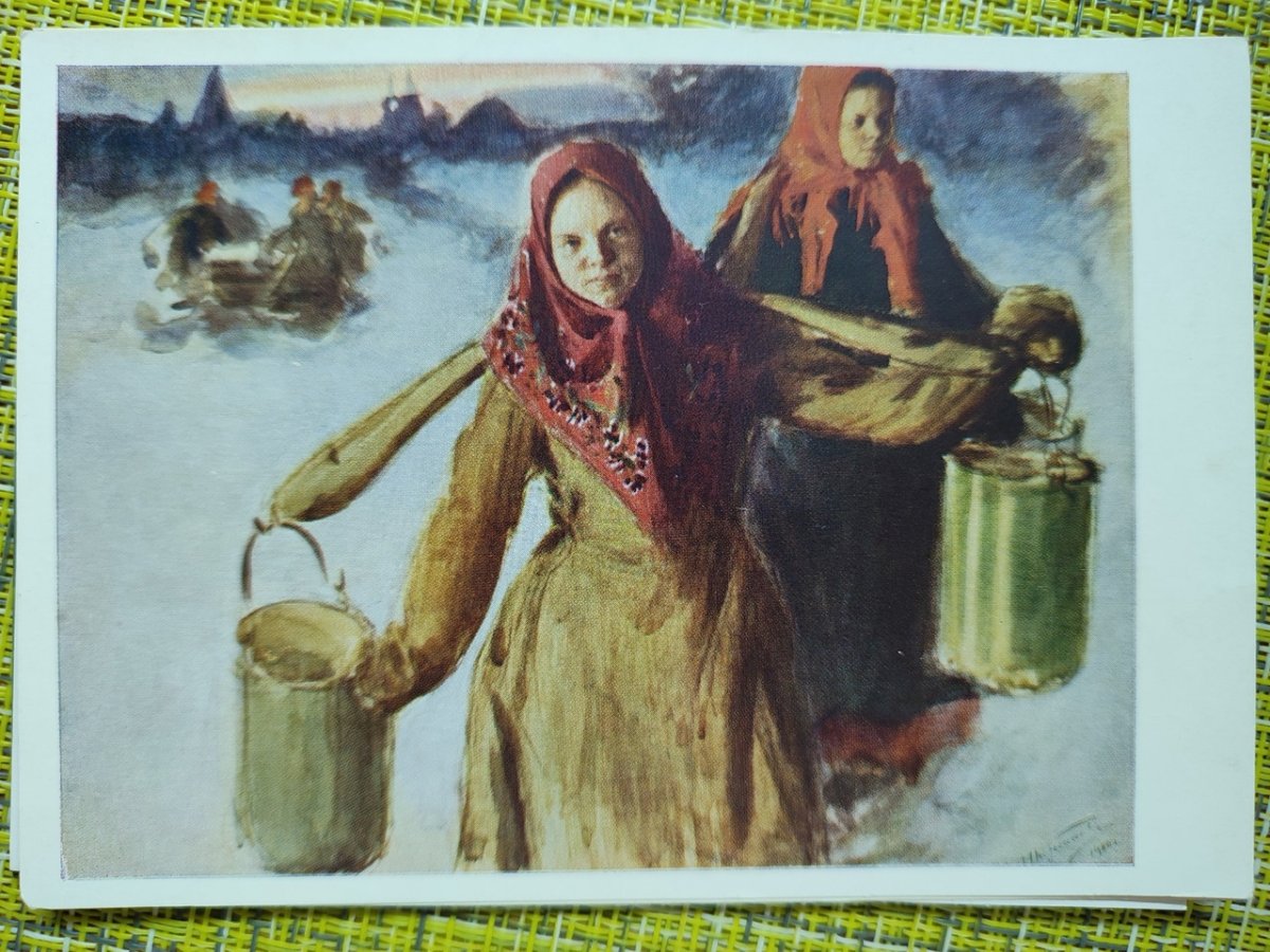 Венецианов. Встреча у колодца. 1843