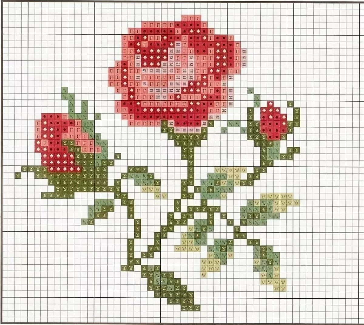 Рисование по клеточкам цветы