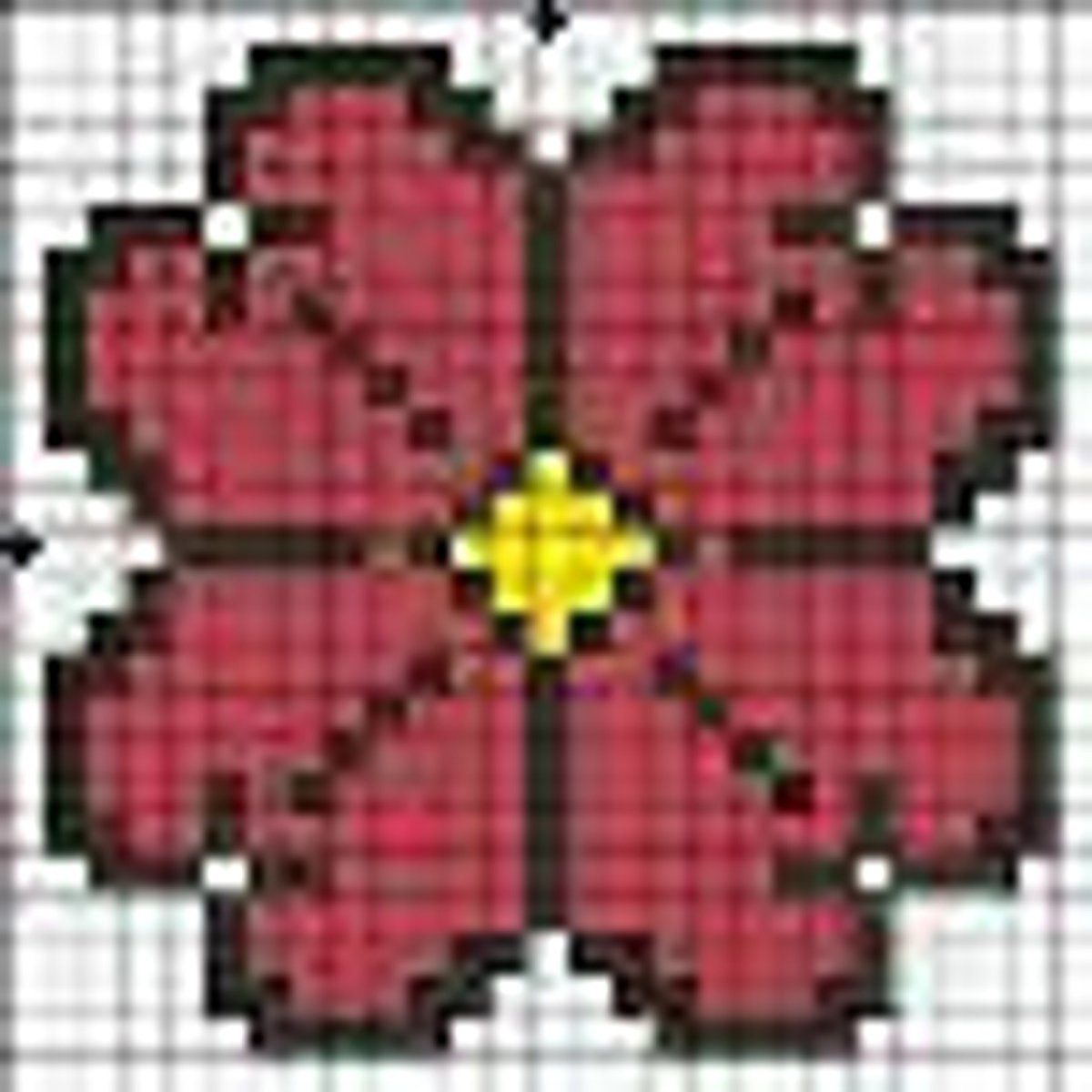 Цветы по клеточкам