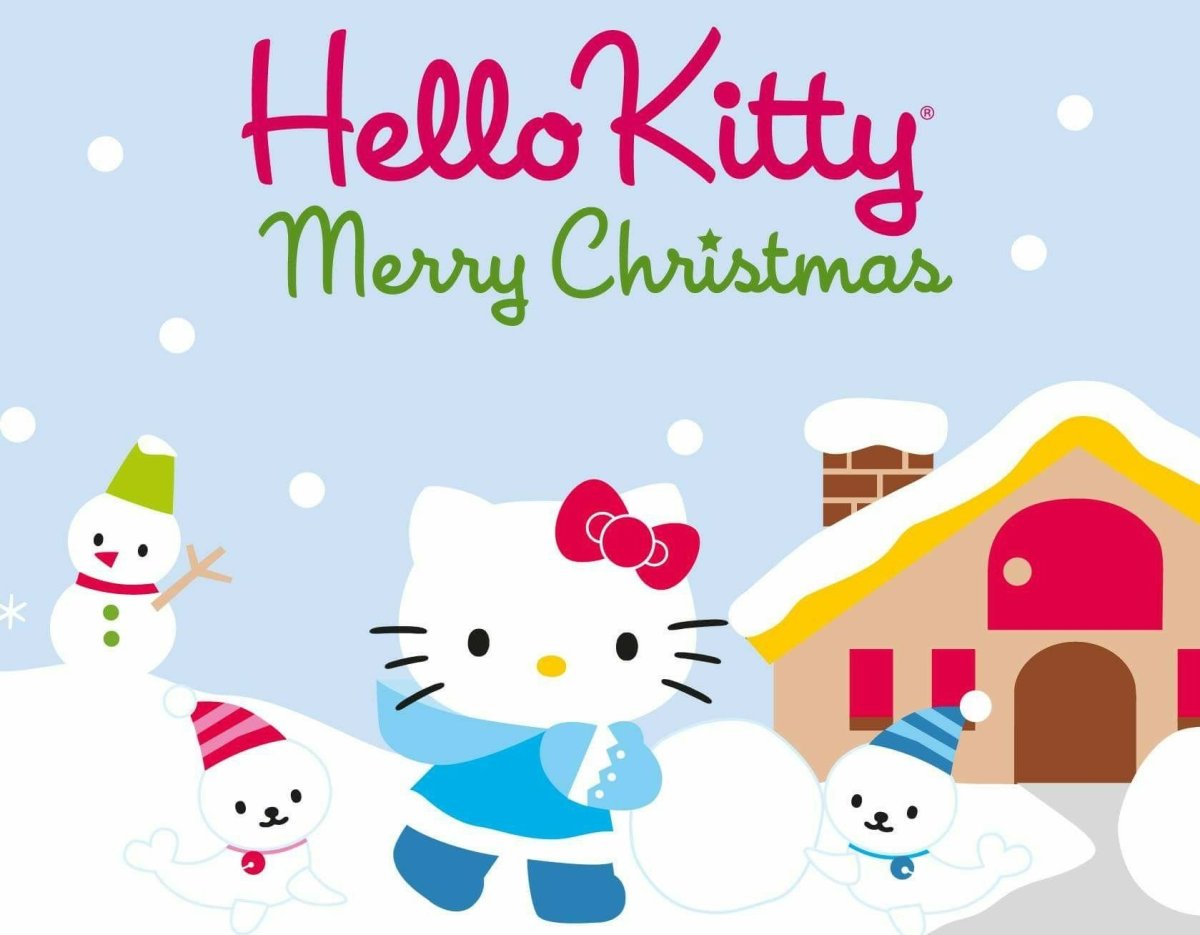 Новогодняя открытка с Хеллоу Китти