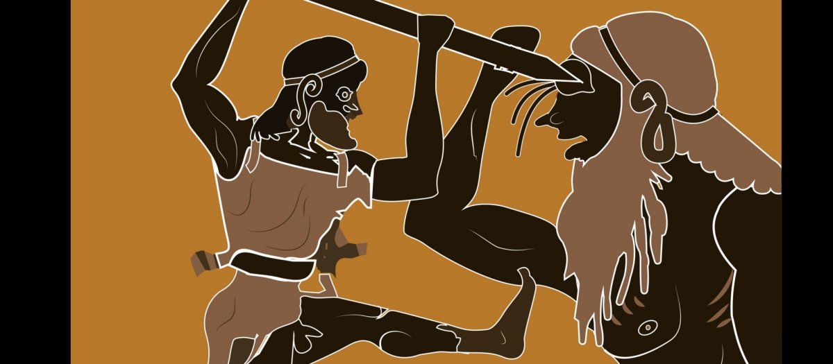 Иллюстрация к пьесе Еврипида «Киклоп»