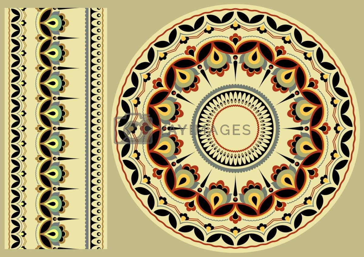 Якутский орнамент в круге