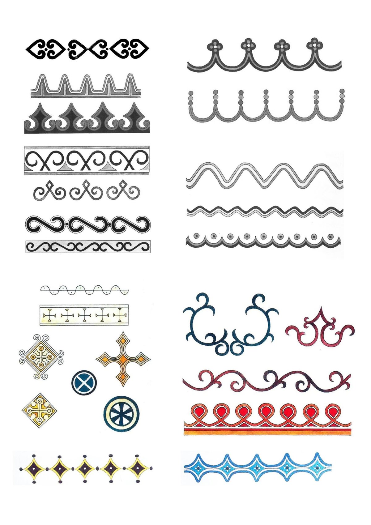 Шнуровидный Якутский орнамент