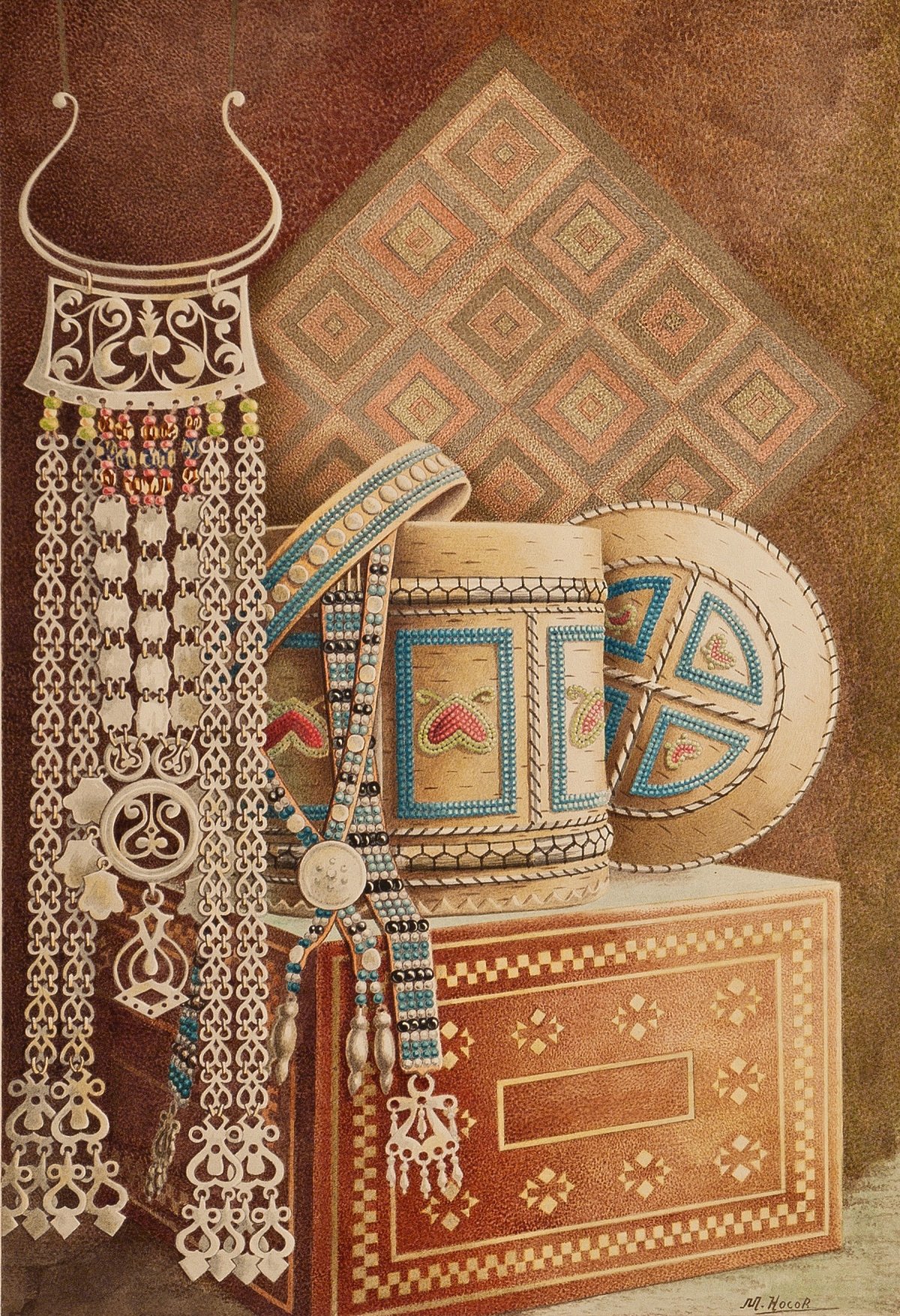 Золотой орнамент полоса