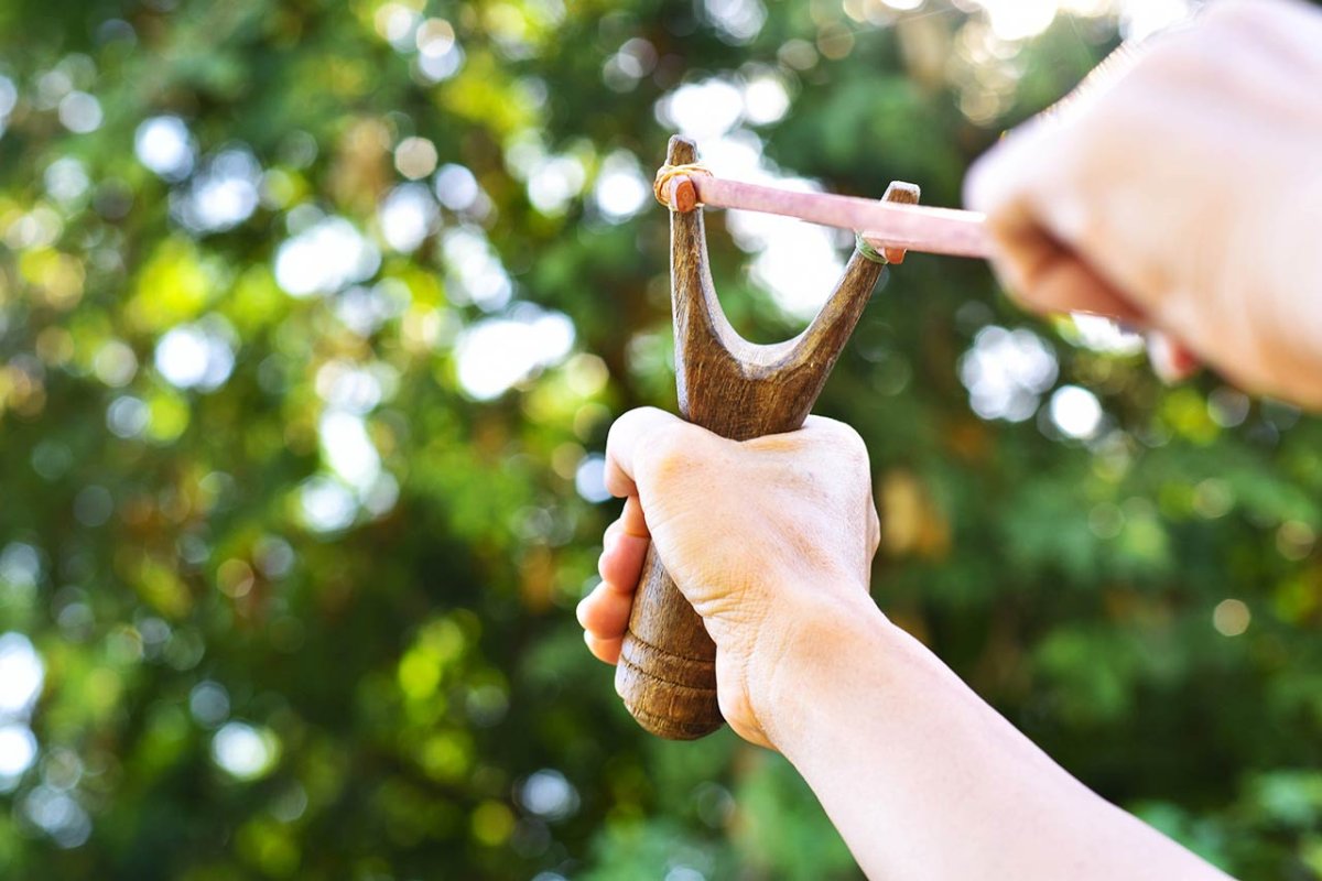 Стрельба из рогатки