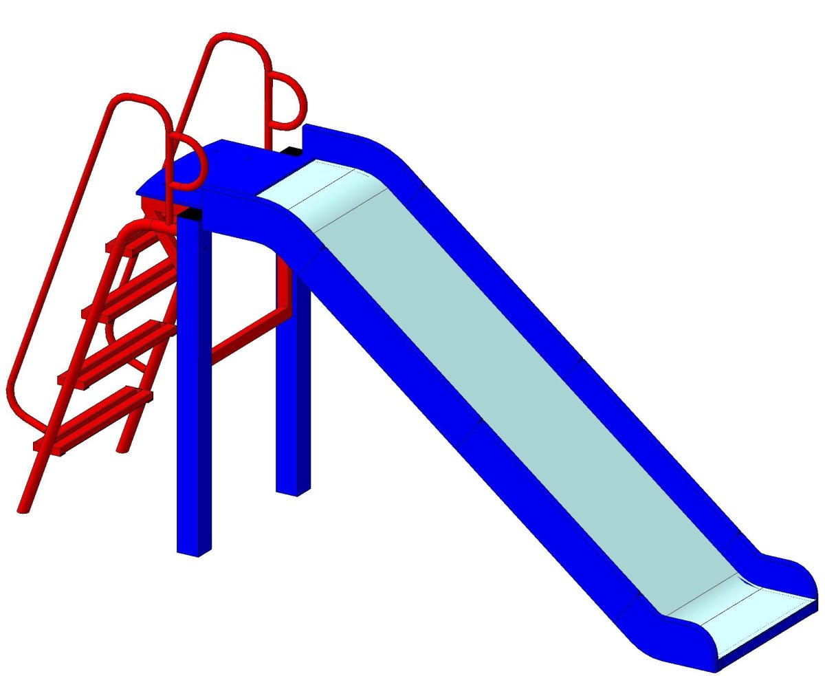 Детская горка на прозрачном фоне