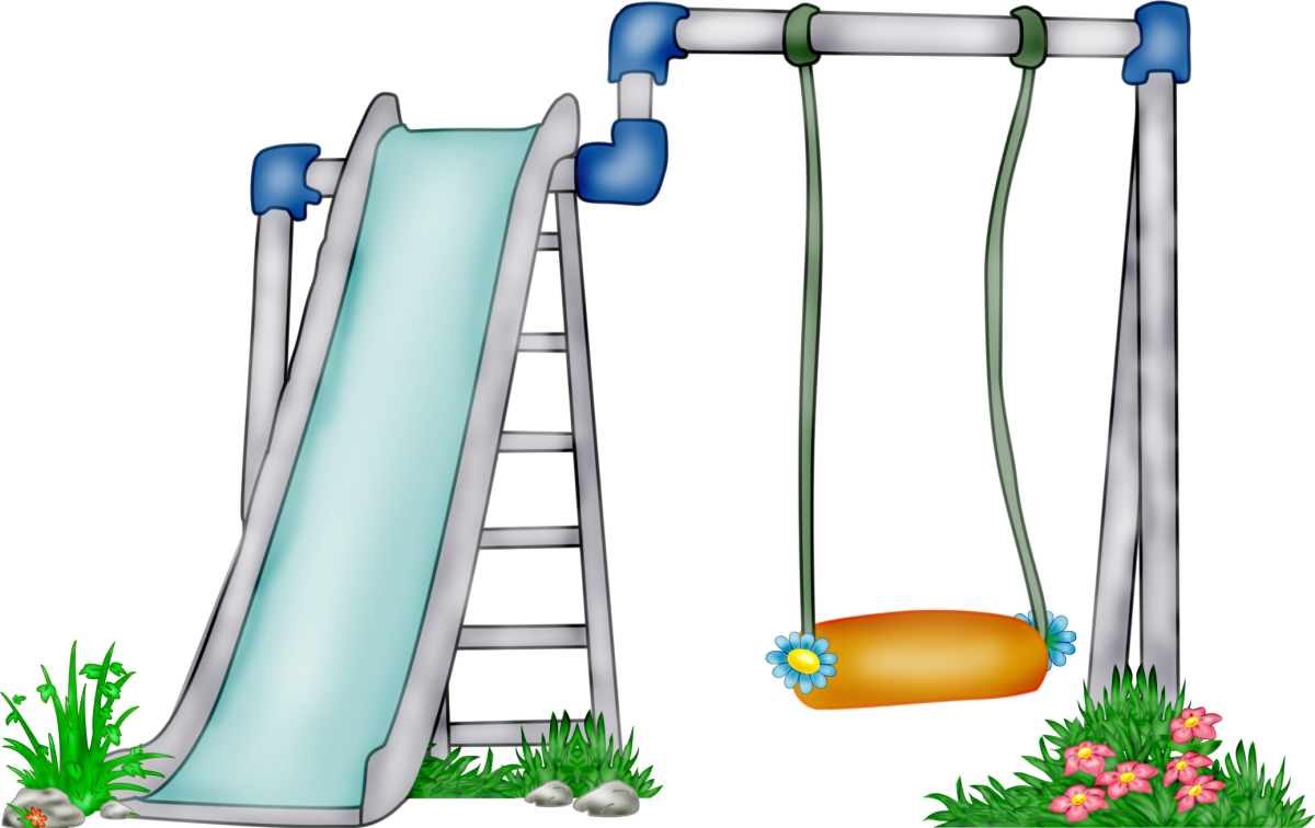 Дети на детской площадке вектор