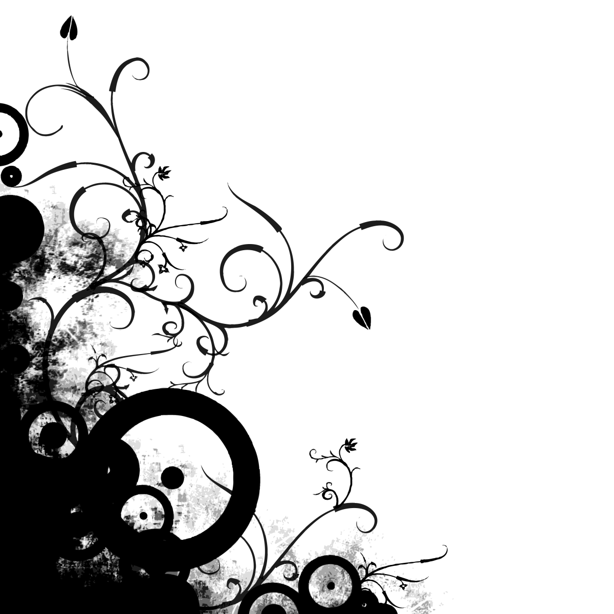 Черные узоры на белом фоне