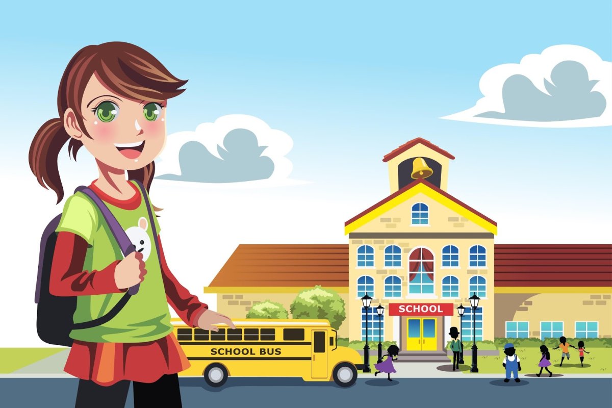 Дорога в школу мультяшная