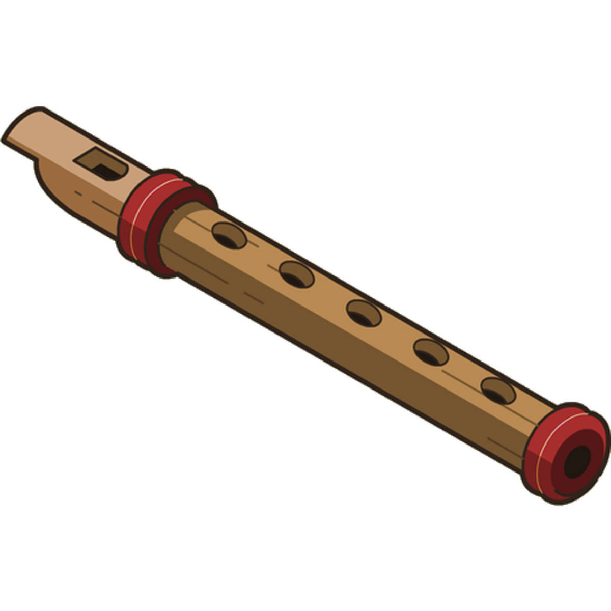 Дудочка на белом фоне