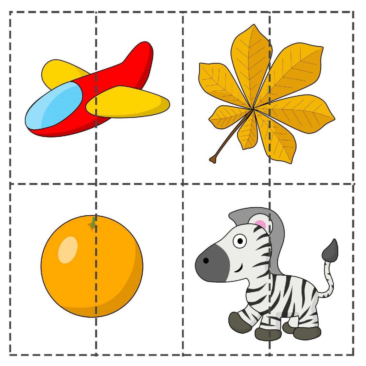 Разрезные пазлы для детей 3-4 лет