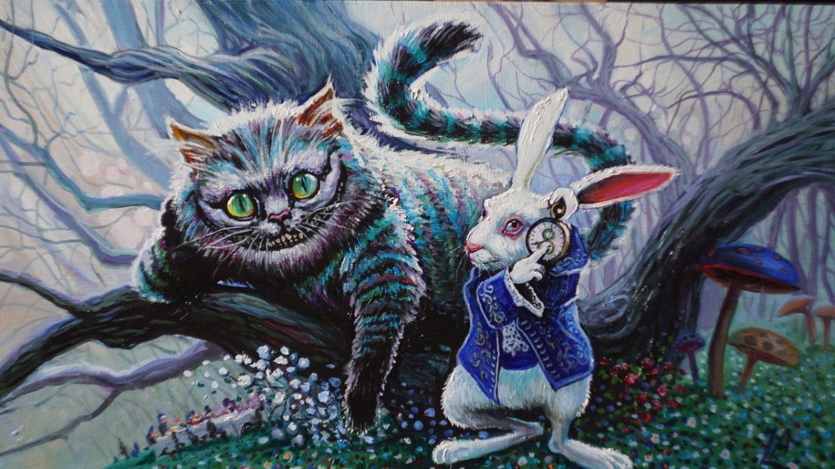 Алиса в стране чудес кот Шляпник и Алиса