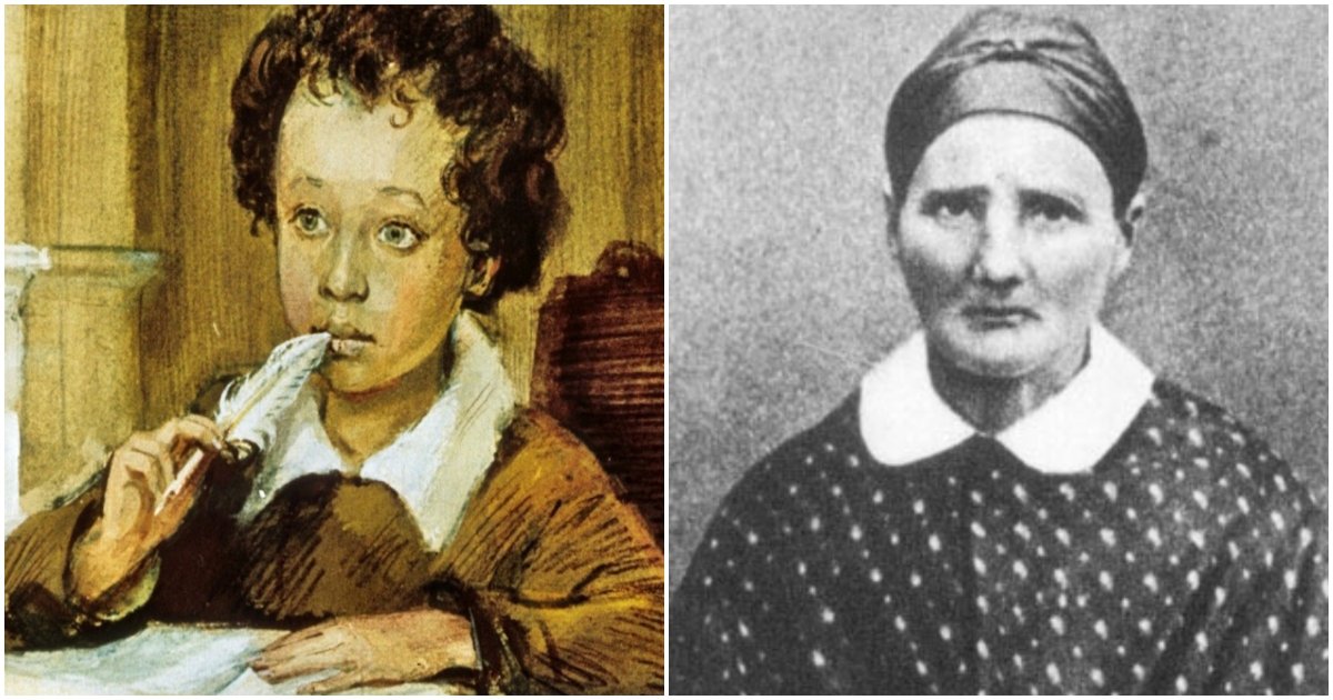 Александр Сергеевич Пушкин в детстве няня