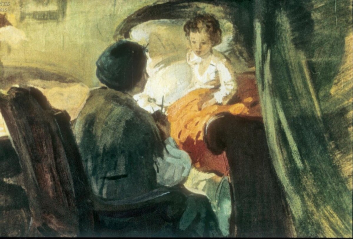 Няня Пушкина рассказывает сказки