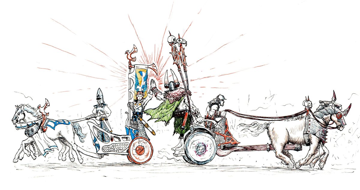 Будда на колеснице рисунки