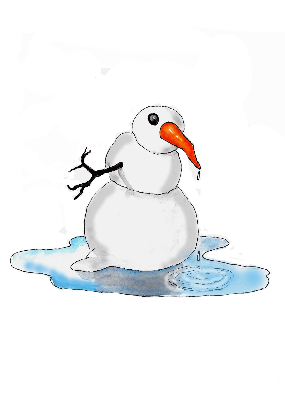 Снеговик тает