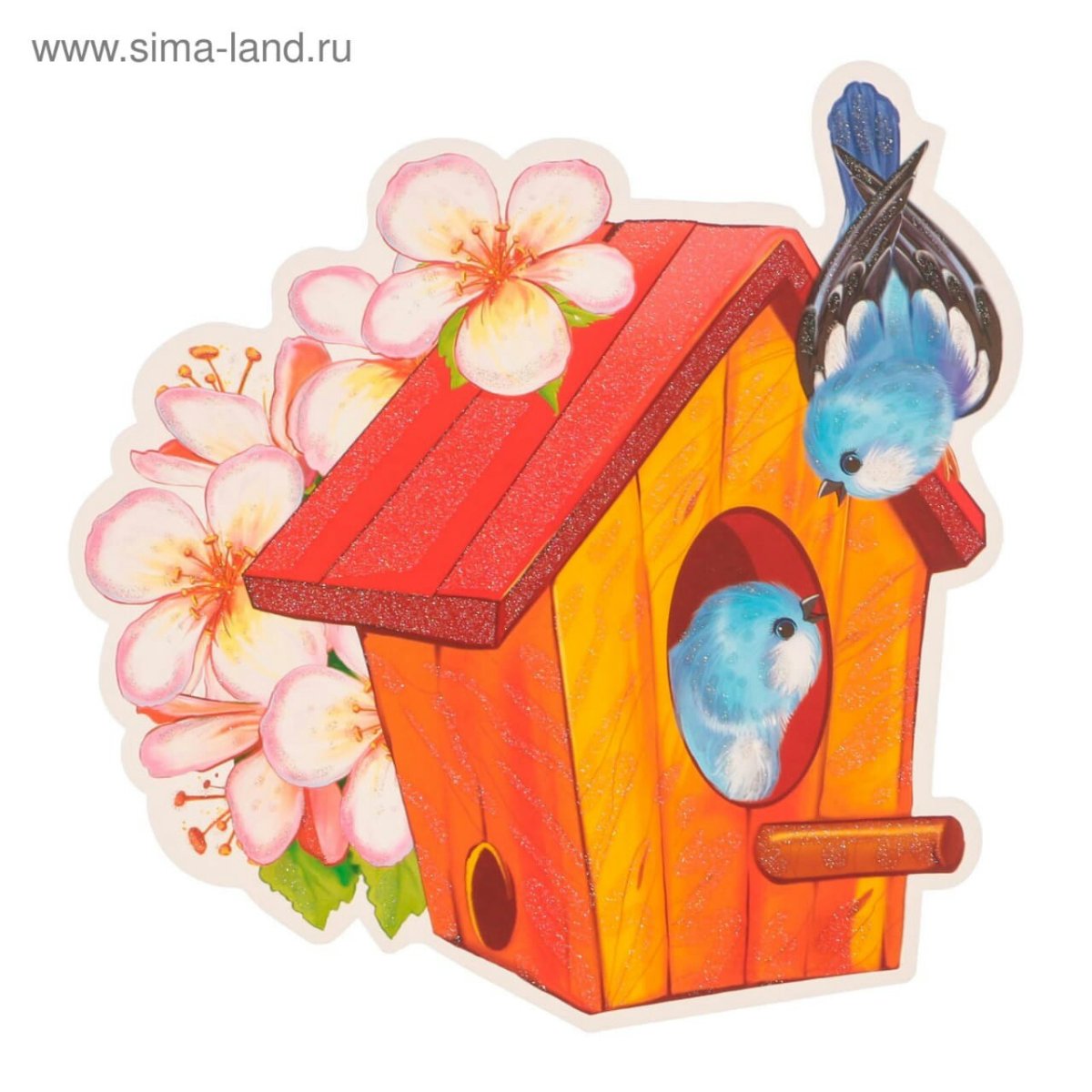 Скворечник на белом фоне