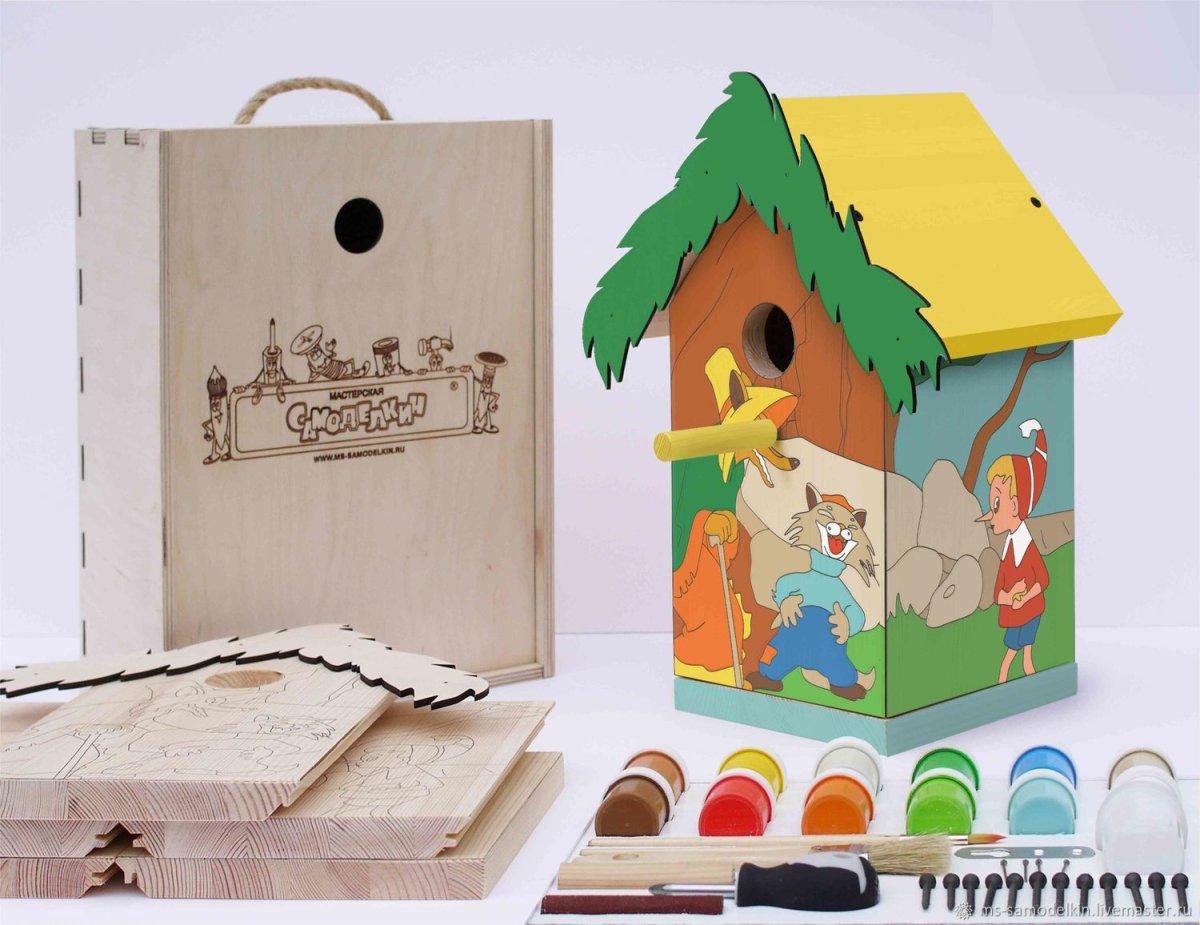 Цветные скворечники вектор