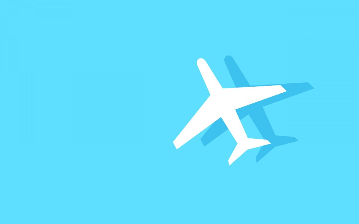 Самолетик на голубом фоне